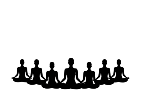 8 png silhouettes of people in sitting postures