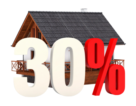 30 Percentage Off Numbers 3D Red  (3)