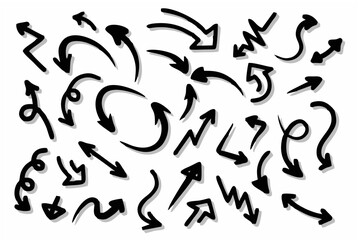 Arrow set. Vector abstract bl...