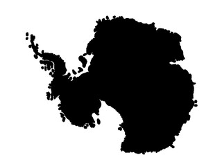 南極大陸の地図（シルエット） © あすなろ挿絵店