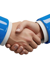 Professional business partners shaking hands, successful agreement.