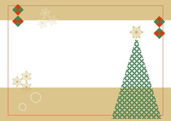 和柄のクリスマスフレーム