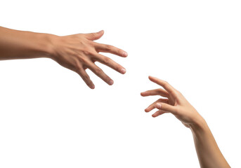 Hands reaching out for connection, help, support, or partnership