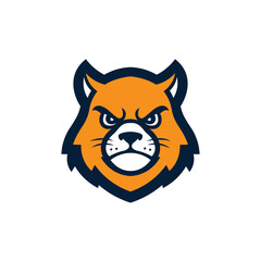 Bold bobcat mascot logo conveys strength and determination, perfect for sports team branding or business identity