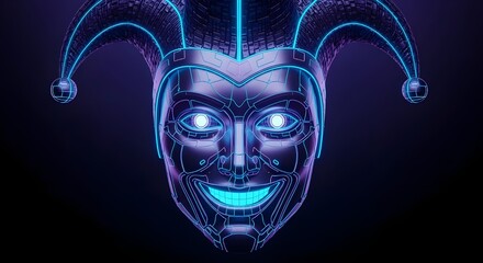 Digital Jester Abstract Portrait