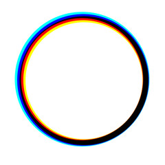 Colorful Glitched Circle