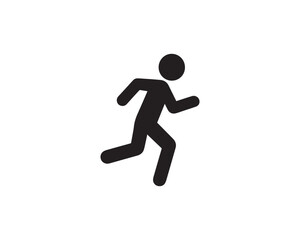 Jogging icon silhouette vector design illustration.