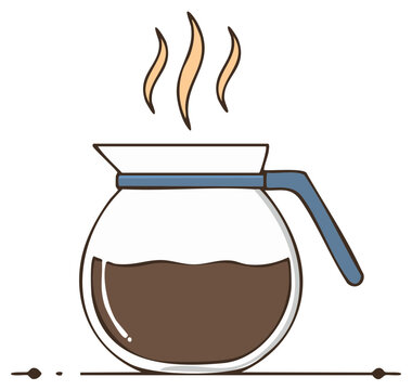 coffee pot brewing brown coffee clip art preview