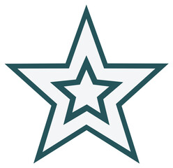 Obraz premium Five Pointed Stars Overlapping Icons Shape Starry Celestial Sign Decoration Award