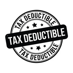 Circular stamp indicating tax deductible status