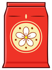 Festive Red Envelope with Floral Design Symbolizing Luck and Good Fortune