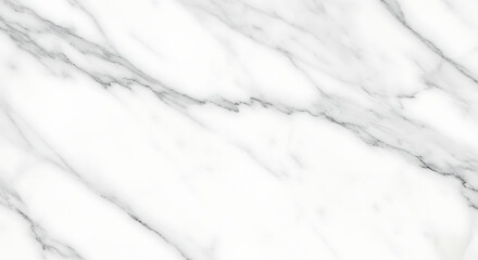 Fototapeta premium Luxurious high-resolution texture of white marble, featuring elegant, graceful black and grey natural veining