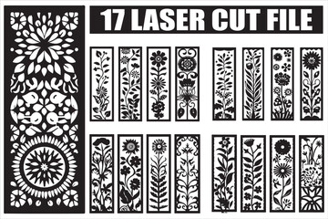 Laser cut floral designs, botanical elegance art