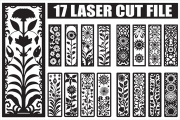 Laser cut floral patterns for crafts projects