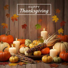 Happy Thanksgiving Calligraphy, Autumn Holiday Greeting, Thanksgiving Typography, Fall Season Card, Grateful Message Design