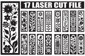 Laser cut floral vectors for creative projects