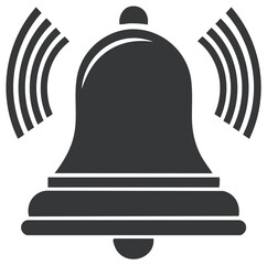 Ringing Bell Icon Alert Sound Notification Symbol Isolated Graphic Element