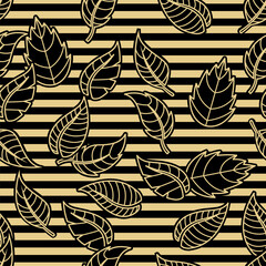 seamless pattern luxury leaf art deco design wallpapper