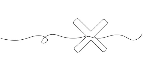Medical cross  vector in continuous one line minimalist drawing for healthcare symbol vector illustration.