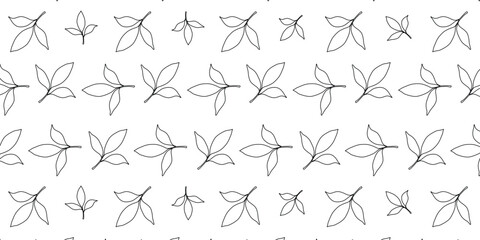 Elegant Leaves Seamless Pattern A Minimalist Design for Textiles, Wallpaper, and Digital Projects