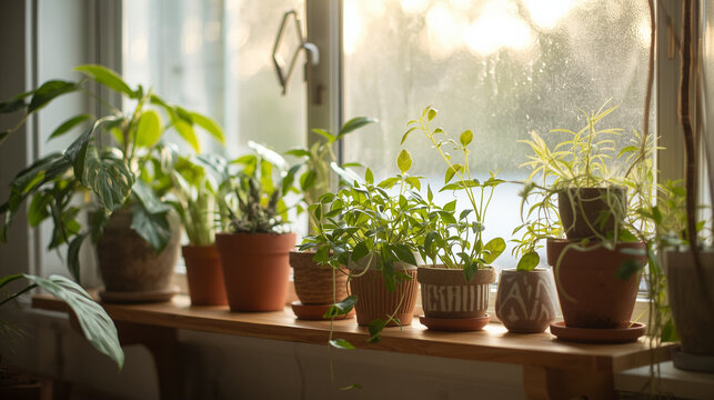Cozy Home Gardening: Succulents and Greenery by the Window