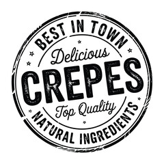 Best in town delicious crepes top quality natural ingredients stamp