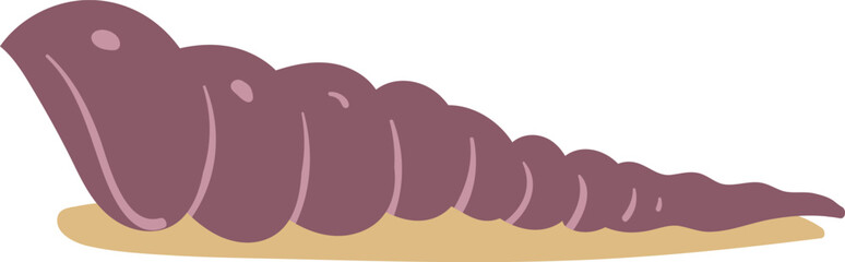 Purple Seashell Vector Illustration for Ocean, Beach, and Coastal Design