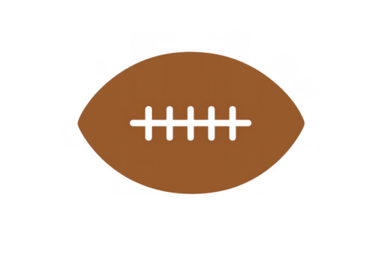 American football icon representing sport, competition, game, and championship, with a transparent background