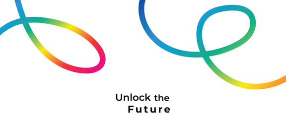 Dynamic and vibrant abstract design with a colorful gradient symbolizing innovation, future, and growth, perfect for modern branding and technology concepts