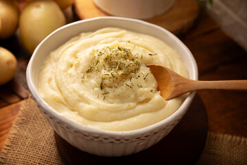 Mashed Potatoes. A classic side dish made with mashed boiled potatoes, often used to accompany various dishes; an easy and practical recipe that is very popular.