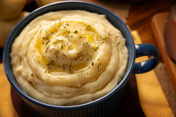 Mashed Potatoes. A classic side dish made with mashed boiled potatoes, often used to accompany various dishes; an easy and practical recipe that is very popular.