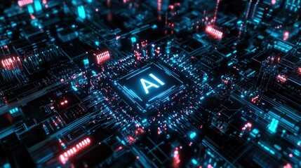 Fototapeta premium AI Circuitry