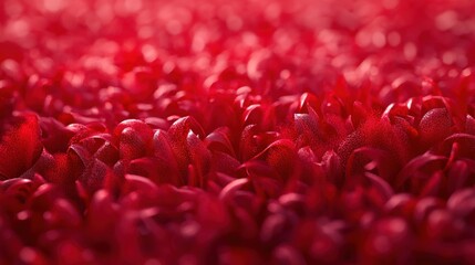Red Floral Field Close-up