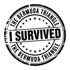 I survived the bermuda triangle stamp design