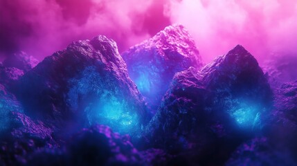 Neon Mountainscape
