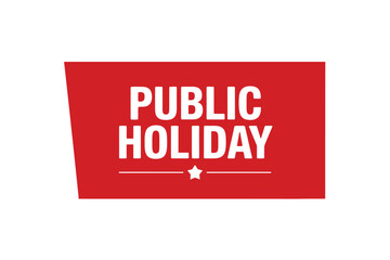 Public holiday announcement with star detail