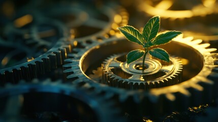 Growth amidst machinery