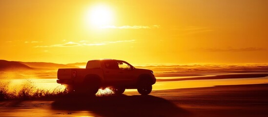 Truck Sunset Beach