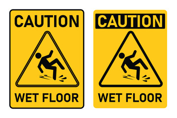 Caution wet floor signs
