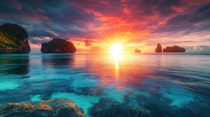 Tropical Sunset Seascape (1)