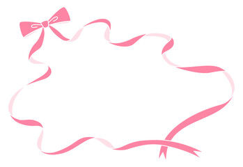 リボンのデコレーション素材、フレーム