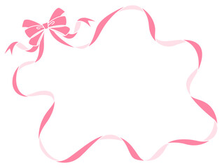 リボンのデコレーション素材、フレーム