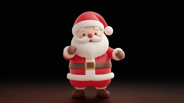 サンタクロースがダンスする楽しいクリスマス動画素材