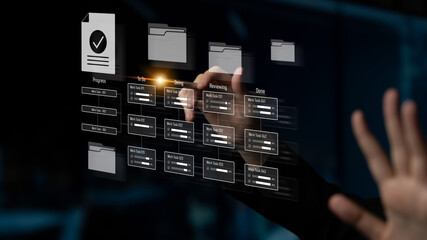 Task management workflow dashboard visualizing to-do lists, ongoing tasks, review status, and completed items to support productivity and project tracking Latch