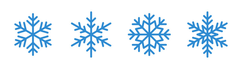 Snow icons. Snowflakes vector design. Winter symbol. Snowflake icon set
