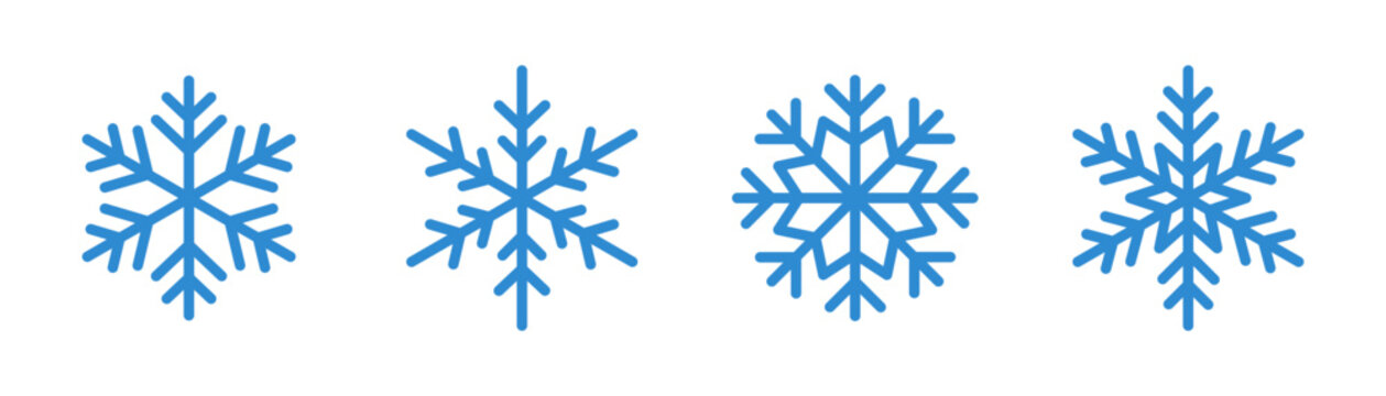 Snow icons. Snowflakes vector design. Winter symbol. Snowflake icon set