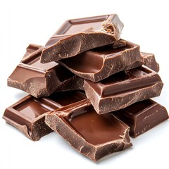 Photo of melt chocolate Isolated on white background