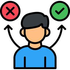 Decision Making lineal color icon