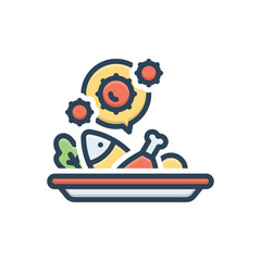 Color illustration icon for pathogen detection