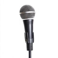 Photo of microphone Isolated on white background